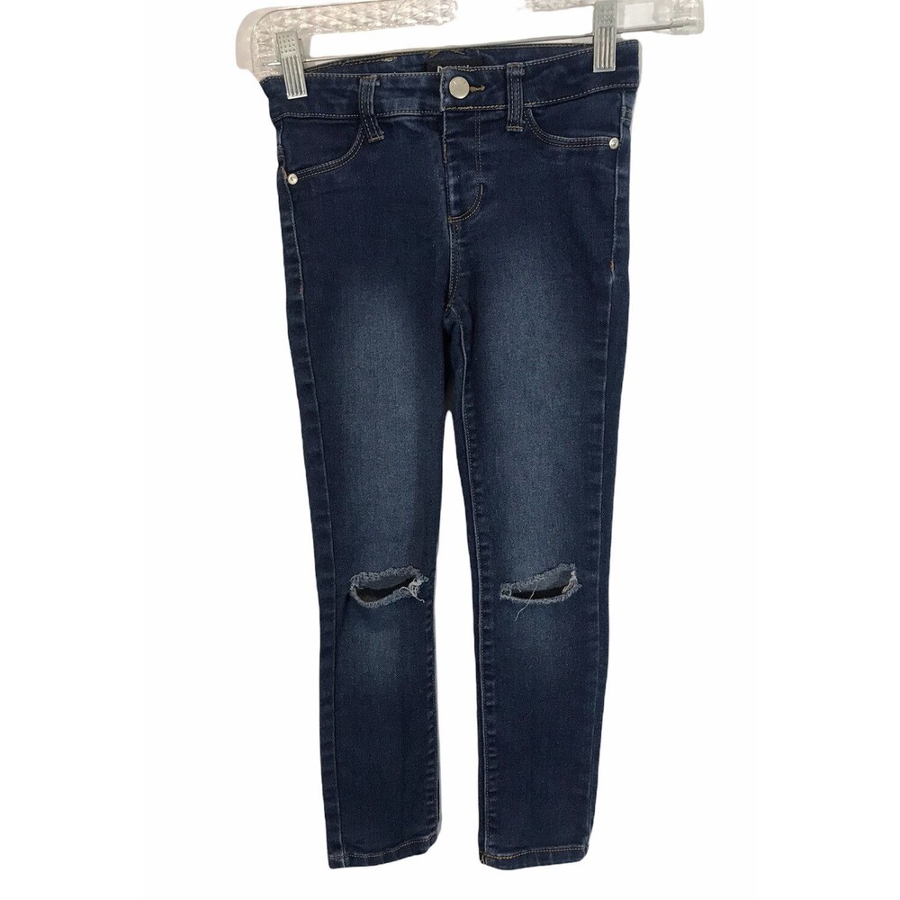 DKNY Girls Denim Skinny Jeans with Stretch - Size 7  Distressed